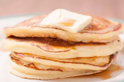 stack of pancakes on plate