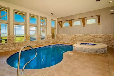 swimming pool in a Timber Tops cabin