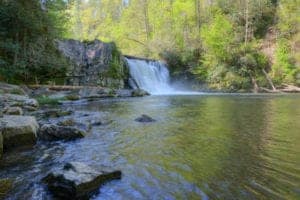 abrams falls in cades cove in the smokies