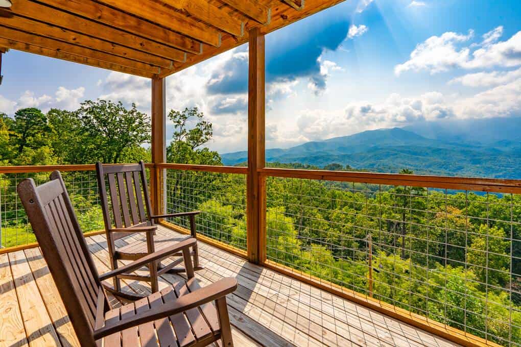 view from large Pigeon Forge cabins